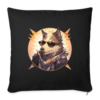 Dogs Pet Dog Owner Dog Lover Animal - Sofa pillowcase 17,3'' x 17,3'' (45 x 45 cm) - black - Front