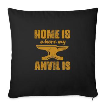 Blacksmith - Sofa pillowcase 17,3'' x 17,3'' (45 x 45 cm) - black - Front