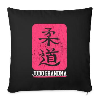 Judo Mamie Judoka Arts Martiaux Arts Martiaux Cadeau - Housse de coussin décorative 45 x 45 cm - noir - Devant