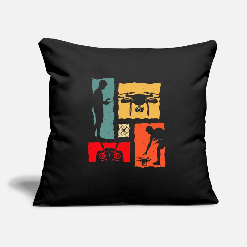 Drone Retro Drone Drone Pilots Sofa pillowcase 17,3'' x 17,3'' (45 x 45 cm)