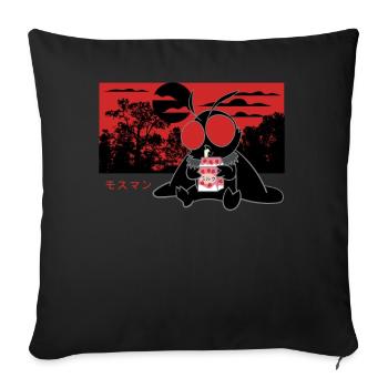 Mothman Strawberry Milkshake - Housse de coussin décorative 45 x 45 cm - noir - Devant