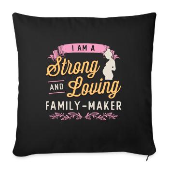 Surrogacy I Am A Strong And Loving IVF Awareness - Sofa pillowcase 17,3'' x 17,3'' (45 x 45 cm) - black - Front