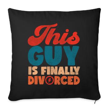 Happy Divorce Party This Guy Is - Sofakissenbezug 45 x 45 cm - Schwarz - Vorne