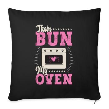 Surrogacy Their Bun My Oven Infertility Awareness - Sofa pillowcase 17,3'' x 17,3'' (45 x 45 cm) - black - Front