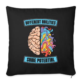 IEP Different Abilities Same Potential Educator - Sofakissenbezug 45 x 45 cm - Schwarz - Vorne