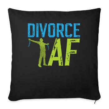 Happy Divorce Party Divorce Af - Sofa pillowcase 17,3'' x 17,3'' (45 x 45 cm) - black - Front