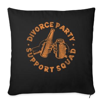 Happy Divorce Party Divorce Party - Sofa pillowcase 17,3'' x 17,3'' (45 x 45 cm) - black - Front