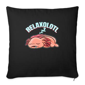 Axolotl Funny Aquarium Pet Amphibians - Sofa pillowcase 17,3'' x 17,3'' (45 x 45 cm) - black - Front