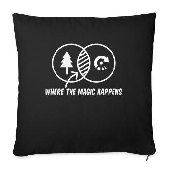 Drechseln Drechsler Magic Handwerk Holz - Sofa pillowcase 17,3'' x 17,3'' (45 x 45 cm) - black - Front
