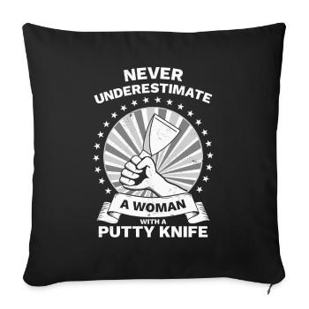 DIY Woman Plasterboard Drywall Vintage - Sofa pillowcase 17,3'' x 17,3'' (45 x 45 cm) - black - Front