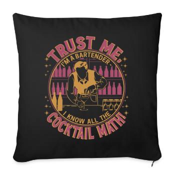 Barman de confiance - Housse de coussin décorative 45 x 45 cm - noir - Devant