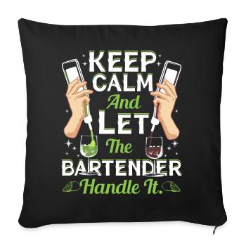 Manipulation du barman - Housse de coussin décorative 45 x 45 cm - noir - Devant