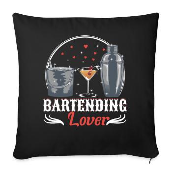 Amateur de barman - Housse de coussin décorative 45 x 45 cm - noir - Devant