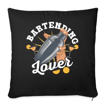 Mixology Enthusiast - Sofa pillowcase 17,3'' x 17,3'' (45 x 45 cm) - black - Front