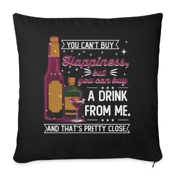 Acheter des boissons - Housse de coussin décorative 45 x 45 cm - noir - Devant