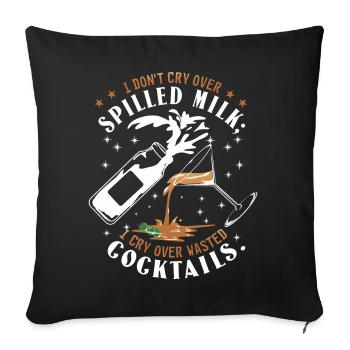 Cocktails - Sofa pillowcase 17,3'' x 17,3'' (45 x 45 cm) - black - Front