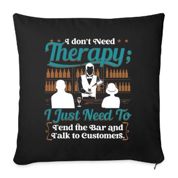 Bartenders - Sofa pillowcase 17,3'' x 17,3'' (45 x 45 cm) - black - Front