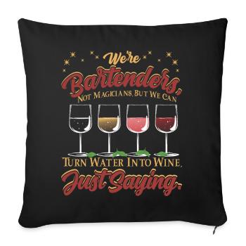 La magie du barman - Housse de coussin décorative 45 x 45 cm - noir - Devant