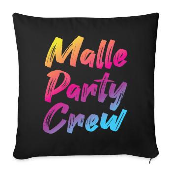 Malle Party Crew - Sofakissenbezug 45 x 45 cm - Schwarz - Vorne