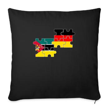 Mozambique Germany flag German Mozambicans - Sofa pillowcase 17,3'' x 17,3'' (45 x 45 cm) - black - Front