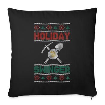 Holiday Swinger - Orpaillage - Housse de coussin décorative 45 x 45 cm - noir - Devant