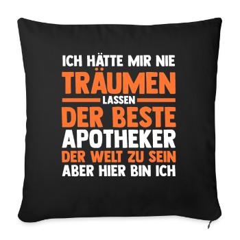 Apotheke Pharmazie Mediziner Apotheker - Sofakissenbezug 45 x 45 cm - Schwarz - Vorne
