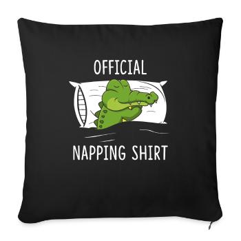 Official Sleeping Shirt Crocodile - Sofa pillowcase 17,3'' x 17,3'' (45 x 45 cm) - black - Front