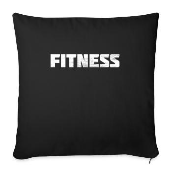 Fitness - Sofakissenbezug 45 x 45 cm - Schwarz - Vorne