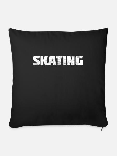 Skating - Sofakissenbezug 45 x 45 cm - Schwarz