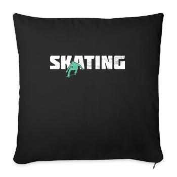 Skating - Sofakissenbezug 45 x 45 cm - Schwarz - Vorne