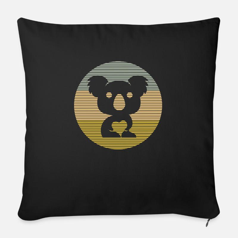 Koala - Sofakissenbezug 45 x 45 cm - Schwarz