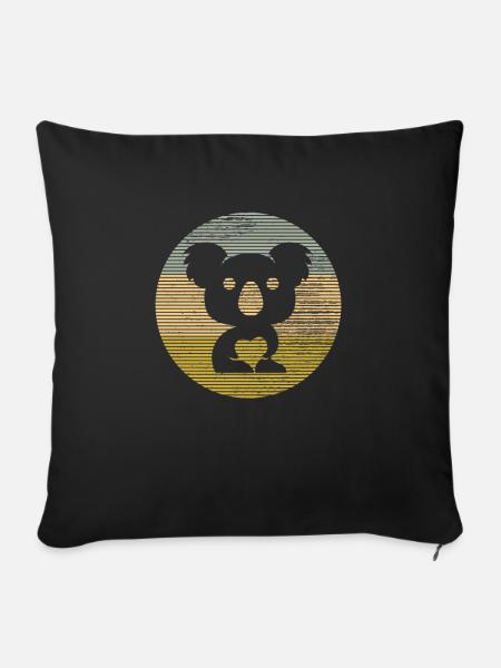 Koala - Sofakissenbezug 45 x 45 cm - Schwarz
