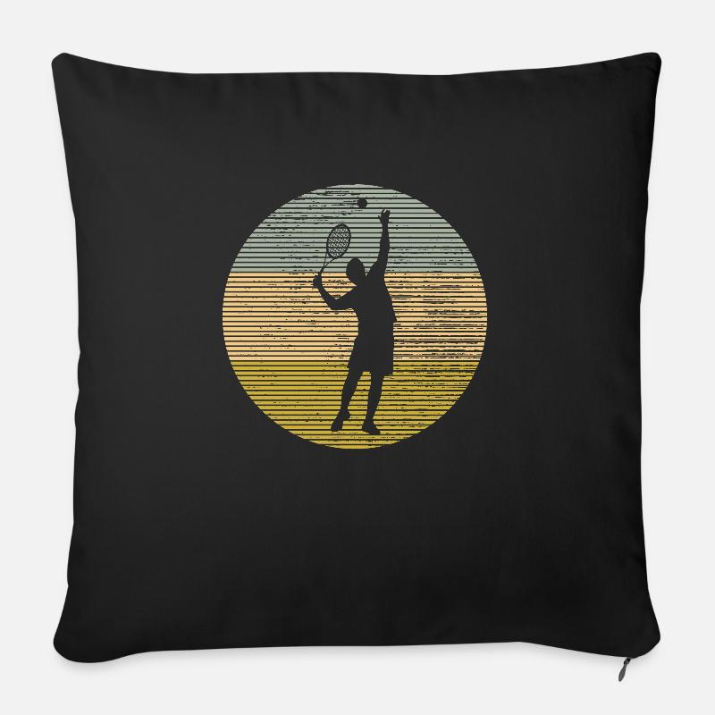 Badminton - Sofakissenbezug 45 x 45 cm - Schwarz