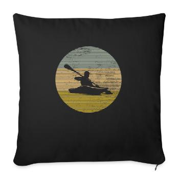 Kanu - Sofakissenbezug 45 x 45 cm - Schwarz - Vorne
