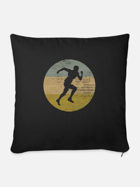 Joggen - Sofakissenbezug 45 x 45 cm - Schwarz