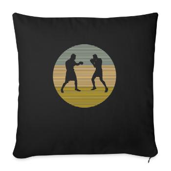 Boxe - Housse de coussin décorative 45 x 45 cm - noir - Devant