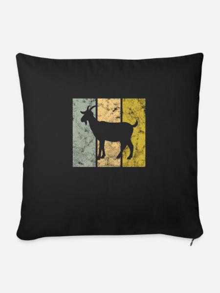 Ziege - Sofakissenbezug 45 x 45 cm - Schwarz
