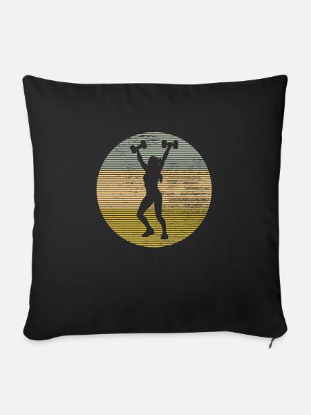 Fitness - Sofakissenbezug 45 x 45 cm - Schwarz