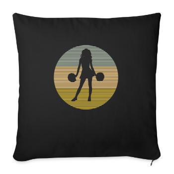 Cheerleading - Housse de coussin décorative 45 x 45 cm - noir - Devant