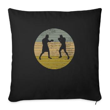 Boxe - Housse de coussin décorative 45 x 45 cm - noir - Devant