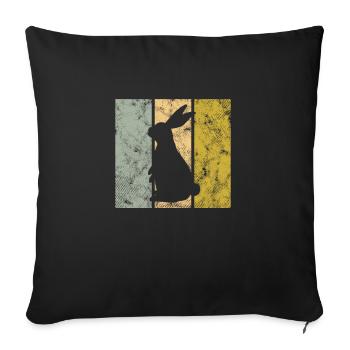 Hare - Sofa pillowcase 17,3'' x 17,3'' (45 x 45 cm) - black - Front