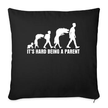 Parents Phase provocante Puberté Père Mère - Housse de coussin décorative 45 x 45 cm - noir - Devant