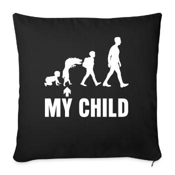 Defiance phase Raising children Parenting - Sofa pillowcase 17,3'' x 17,3'' (45 x 45 cm) - black - Front
