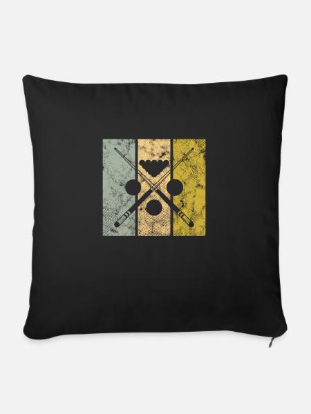 Billiard - Sofakissenbezug 45 x 45 cm - Schwarz