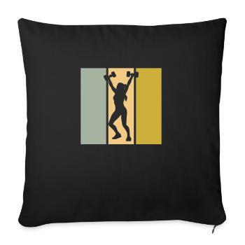 Fitness - Sofakissenbezug 45 x 45 cm - Schwarz - Vorne