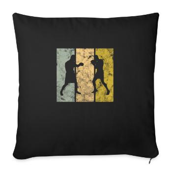 Boxe - Housse de coussin décorative 45 x 45 cm - noir - Devant