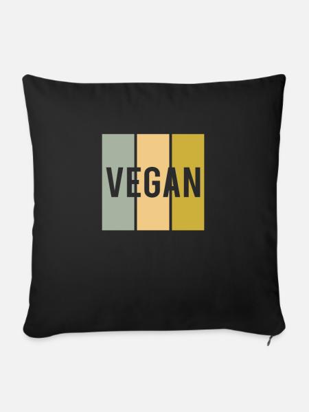 Vegan - Sofakissenbezug 45 x 45 cm - Schwarz