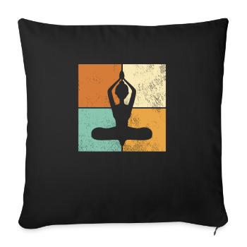 Meditation - Sofa pillowcase 17,3'' x 17,3'' (45 x 45 cm) - black - Front