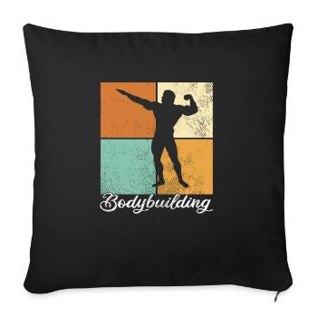 Bodybuilding - Sofa pillowcase 17,3'' x 17,3'' (45 x 45 cm) - black - Front