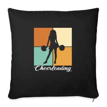 Cheerleading - Housse de coussin décorative 45 x 45 cm - noir - Devant